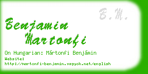 benjamin martonfi business card