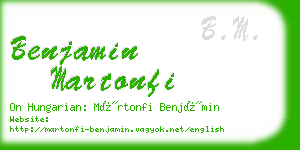 benjamin martonfi business card